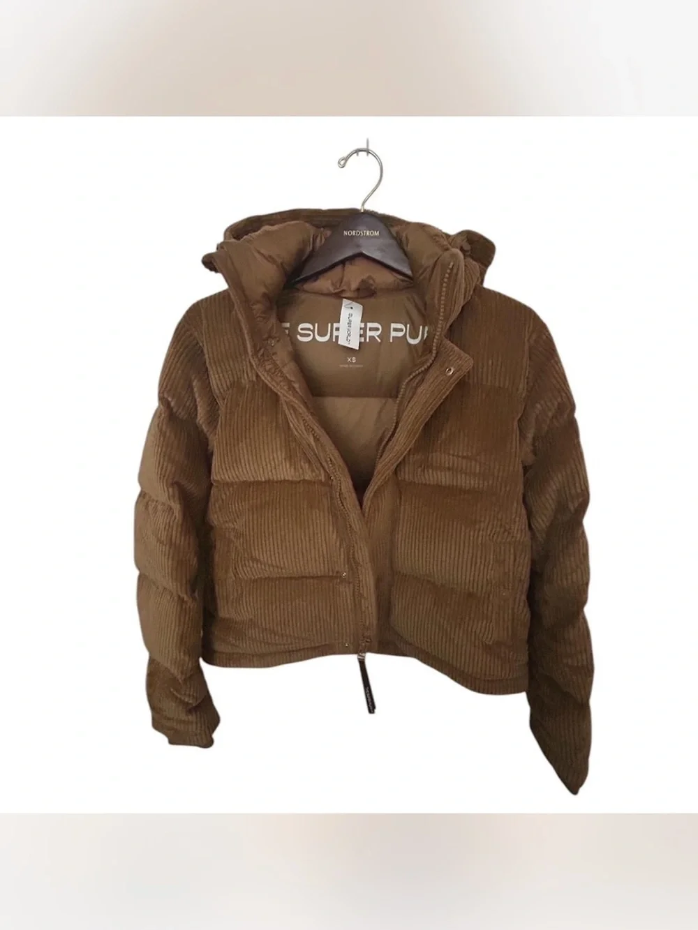 NWT Aritzia The Superpuff Cushcord Corduroy size XS in Brown 700+ Fill - Picture 3 of 5